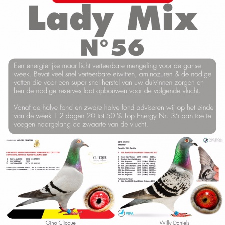 Vanrobaeys baanbrekende duivinnenmengeling: “Lady Mix” N°56